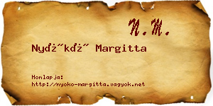 Nyókó Margitta névjegykártya